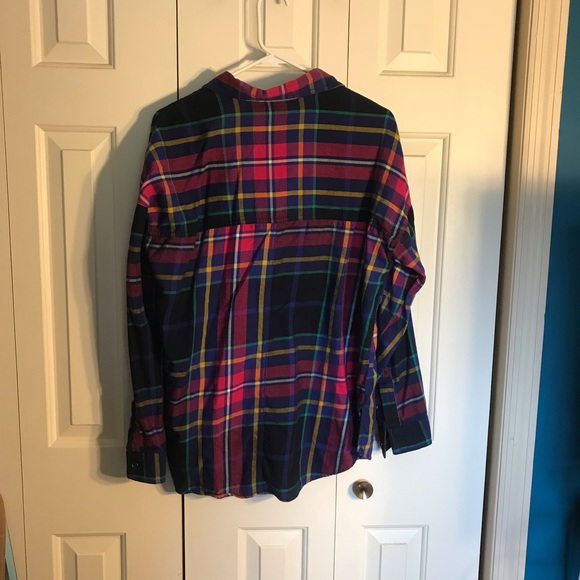 Colorful Plaid button down - Picture 2 of 2